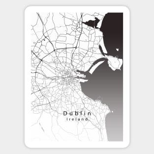 Dublin Ireland City Map Sticker